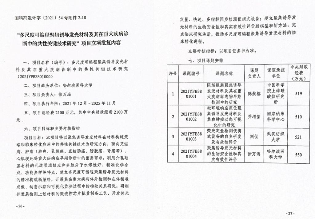 刘侃教授团队获批十四五国家重点研发计划重点专项