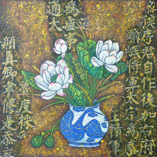 常芳作品——-轻诉之一)艺术学院教师常芳,董华维,董军,黄志凌,李永波